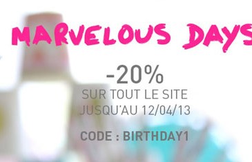 Code promo pendant les Marvelous Days